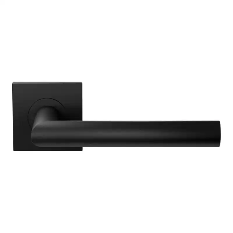 Direct Verzonden Deurkruk op rozet L-haaks model 19mm Zwart