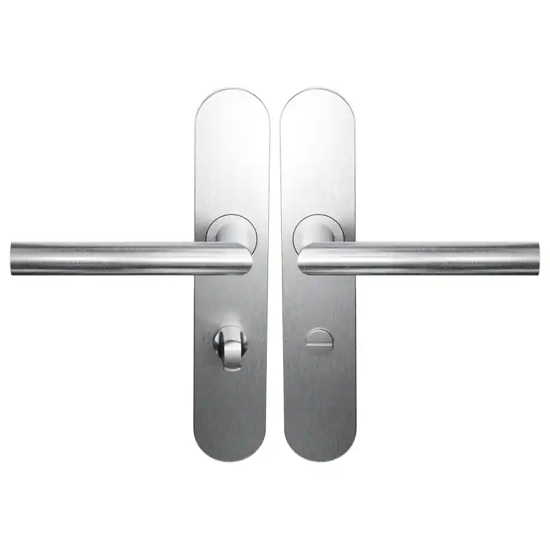 Superprijs Deurkruk op schild WC63/8 L-haaks model 19mm RVS geborsteld