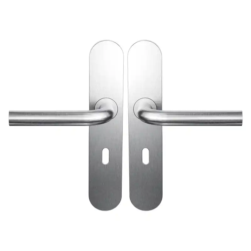 Beperkt Aanbod Deurkruk op schild BB56 L-model 19mm RVS geborsteld
