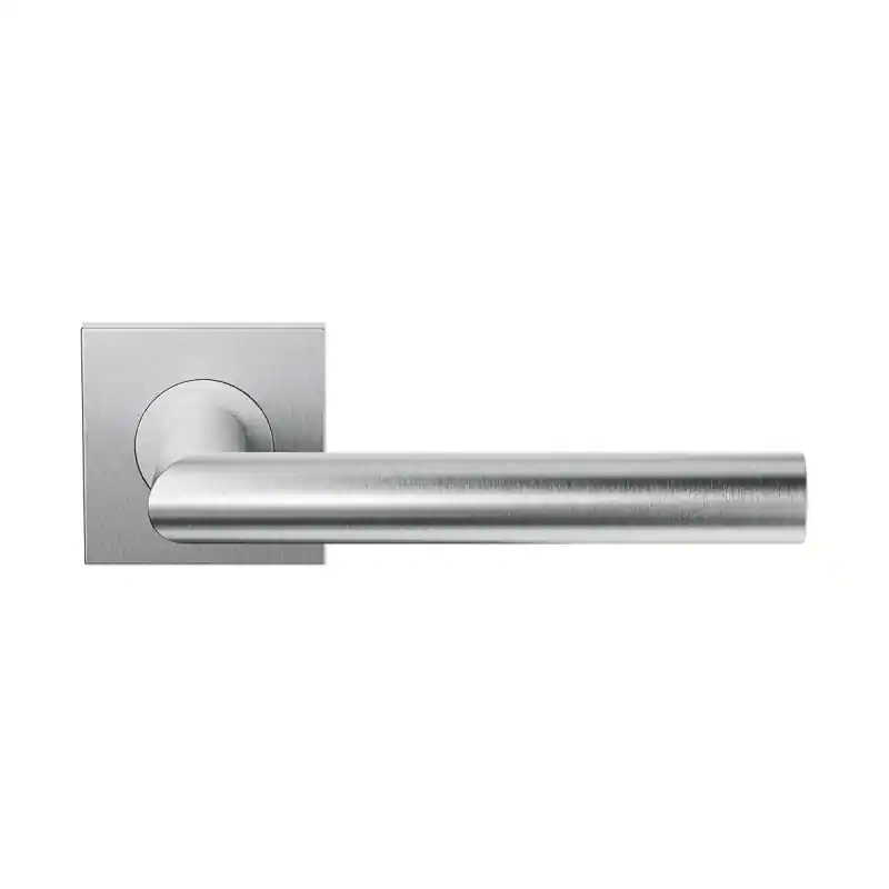 Veilige Betaling Deurkruk op rozet L-haaks model 19mm RVS Geborsteld