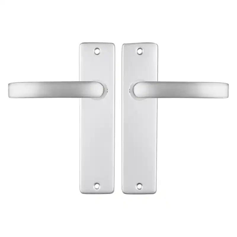 Betrouwbaar Starx Blok deurkruk op schild 180x41mm Aluminium F1