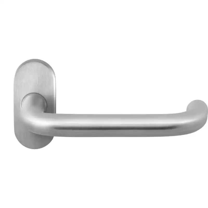 GPF1006.04 deurkruk op ovale rozet Hoa paar RVS, 70x32x10mm Snelle Levering