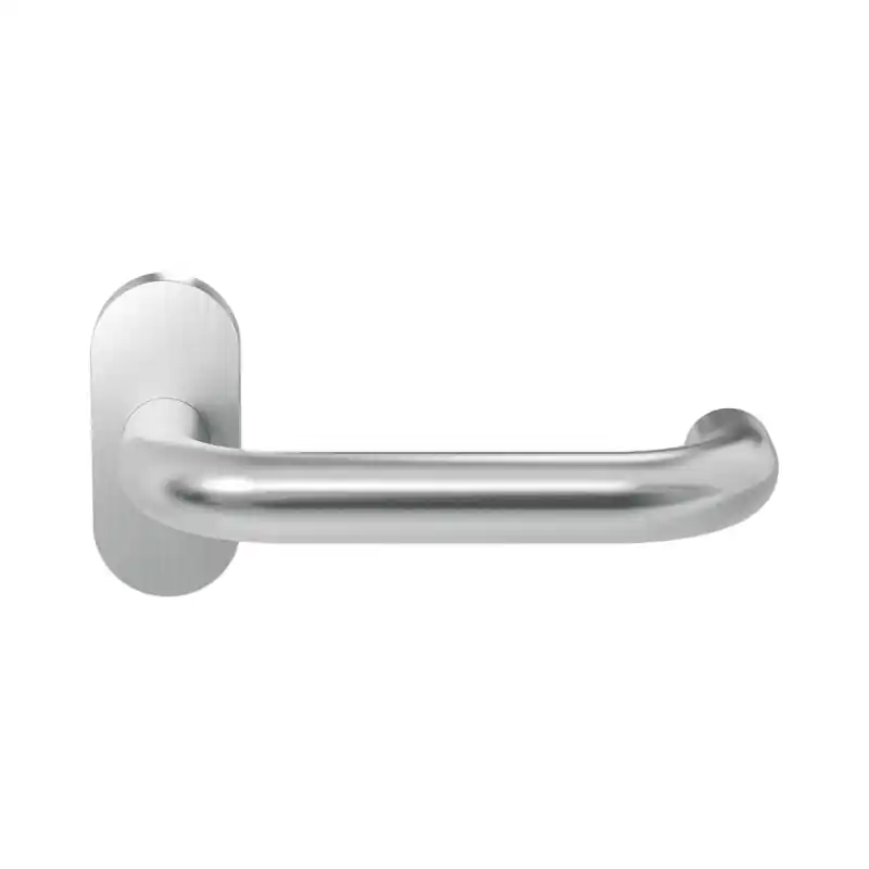 GPF1005.04 deurkruk op ovale rozet Hoa paar RVS, 70x32x10mm Beste Prijs