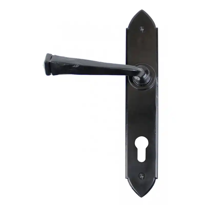 Wardlo deurkruk op schild 248x44mm PC92 smeedijzer zwart Shop Nu