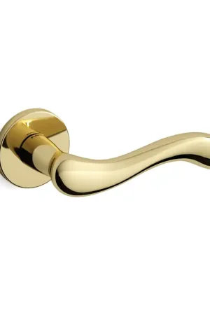 Premium Deurkruk op rozet Ande 451 messing gepolijst 51x6mm
