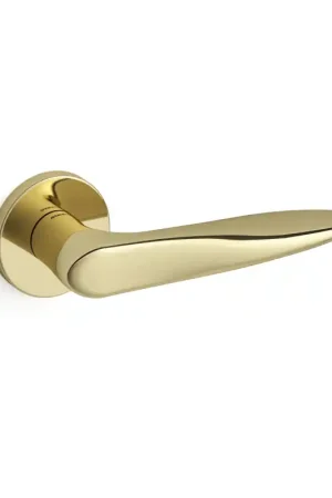 Bestseller Deurkruk op rozet Zoe 381 messing gepolijst 51x6mm