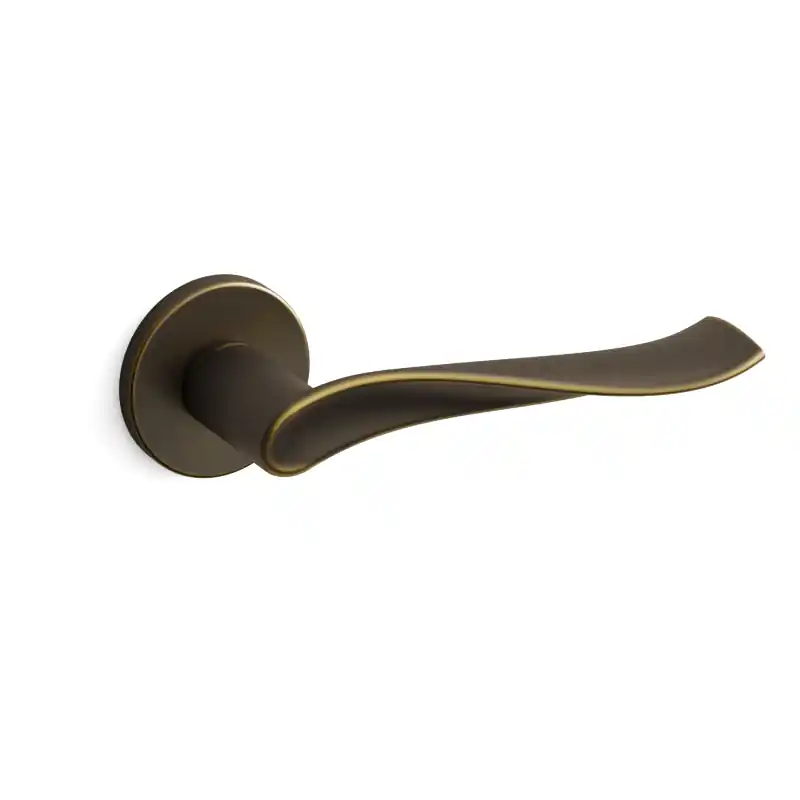 Goedkoop Deurkruk op rozet Spin 731 mat brons 51x6mm