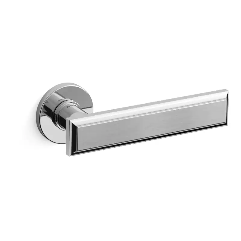 Veilige Betaling 1741 Kuki deurkruk op rozet, chrome/satinchrome