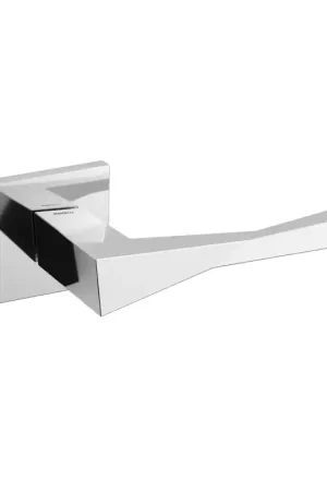 Aanbieding 1691 Twee deurkruk op rozet, chrome