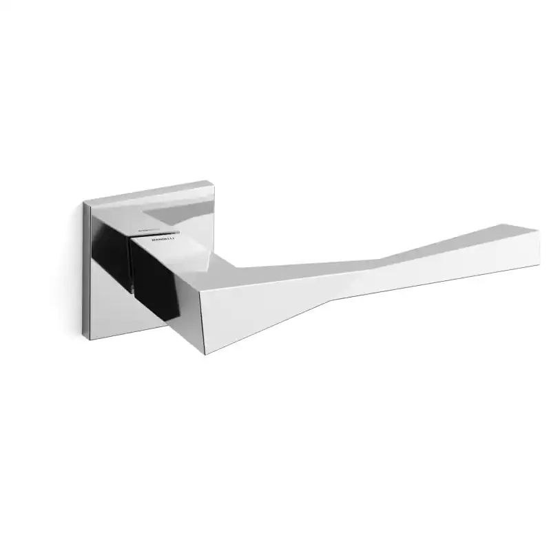 Aanbieding 1691 Twee deurkruk op rozet, chrome