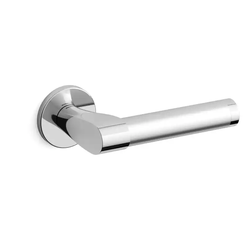 Deurkruk op rozet Tuc 361 chrome/satinchrome 51x6mm Laatste Versie