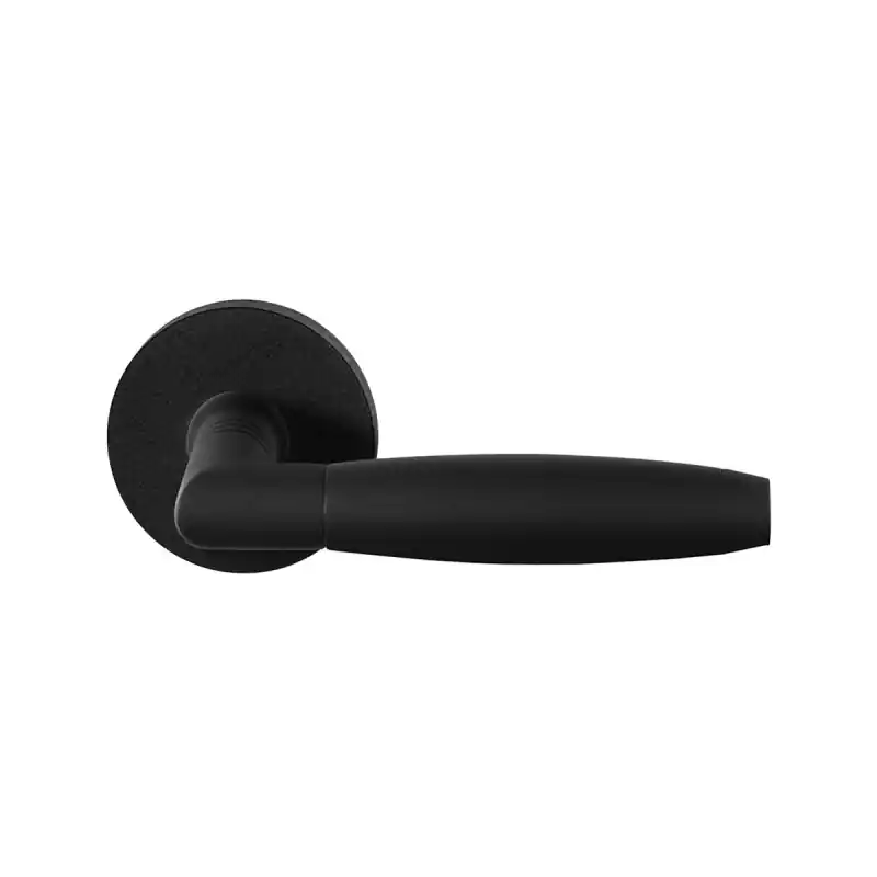 Shop Nu GPF deurklink op ronde rozet, Ika, paar, Zwart