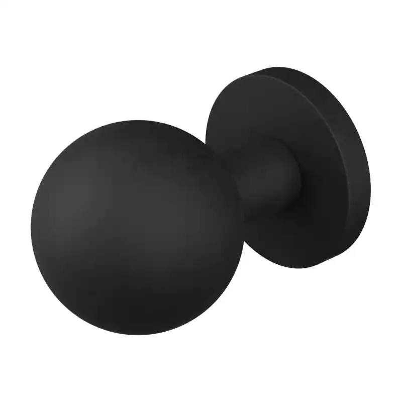 Beperkt Aanbod GPF9854.61-00 Zwart kogel knop S5 50mm met wisselstift op ronde rozet