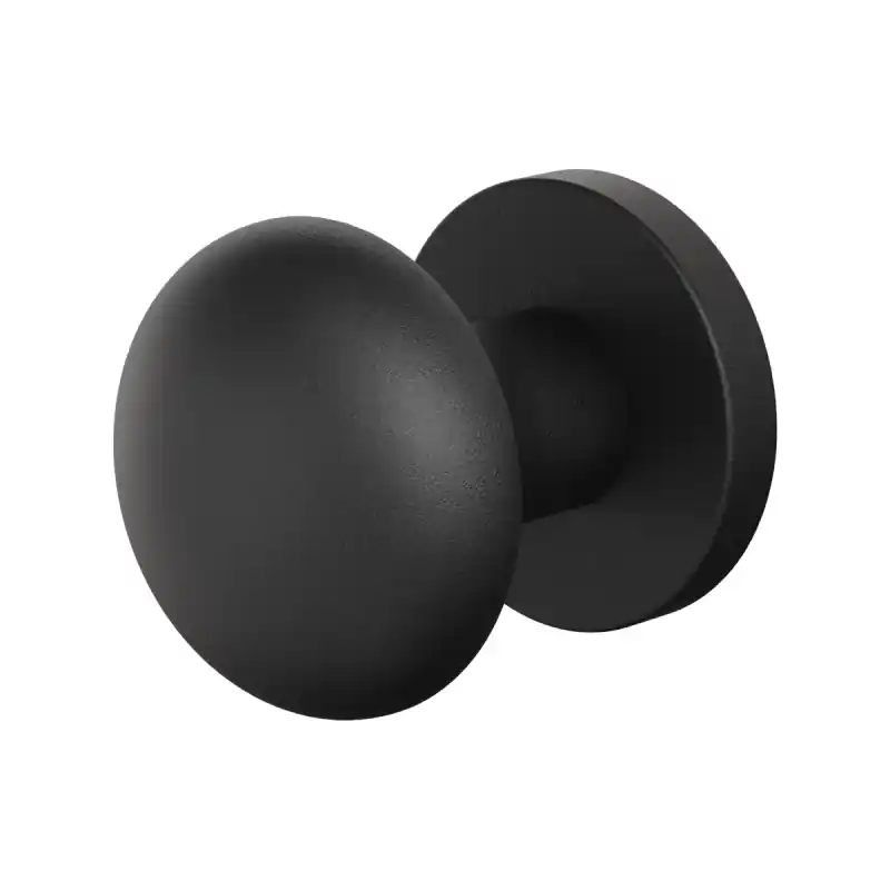 Op = Op GPF9859.61-00 Zwart paddenstoel knop S5 52mm incl. wisselstift op rond rozet