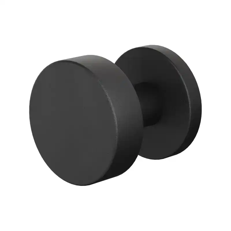 Populair GPF9952.61-00 Zwart vlakke knop 52x16mm met ronde rozet