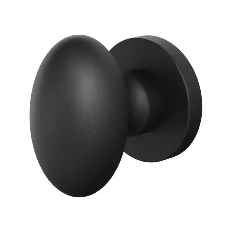 Beperkt Aanbod GPF9951.61-00 Zwart ei-knop 62mm met ronde rozet