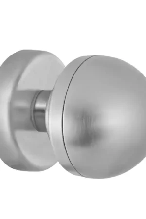 854 deurknop op rozet draaibaar, chrome/satinchrome Gecertificeerd