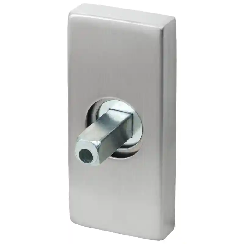 GPF1100.01.400 rozet 70x32x10mm RVS geborsteld met vastgelaste knopvastzetter Nieuw