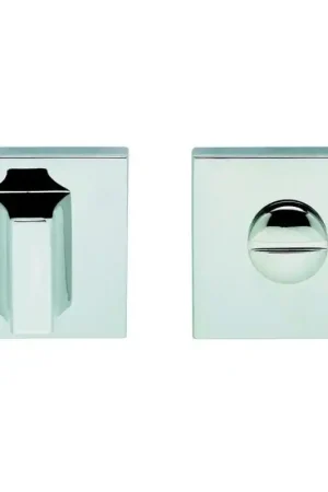 Beperkt Aanbod Luxuria Toiletgarnituur vierkant recht, glans chroom, 50x50x8mm