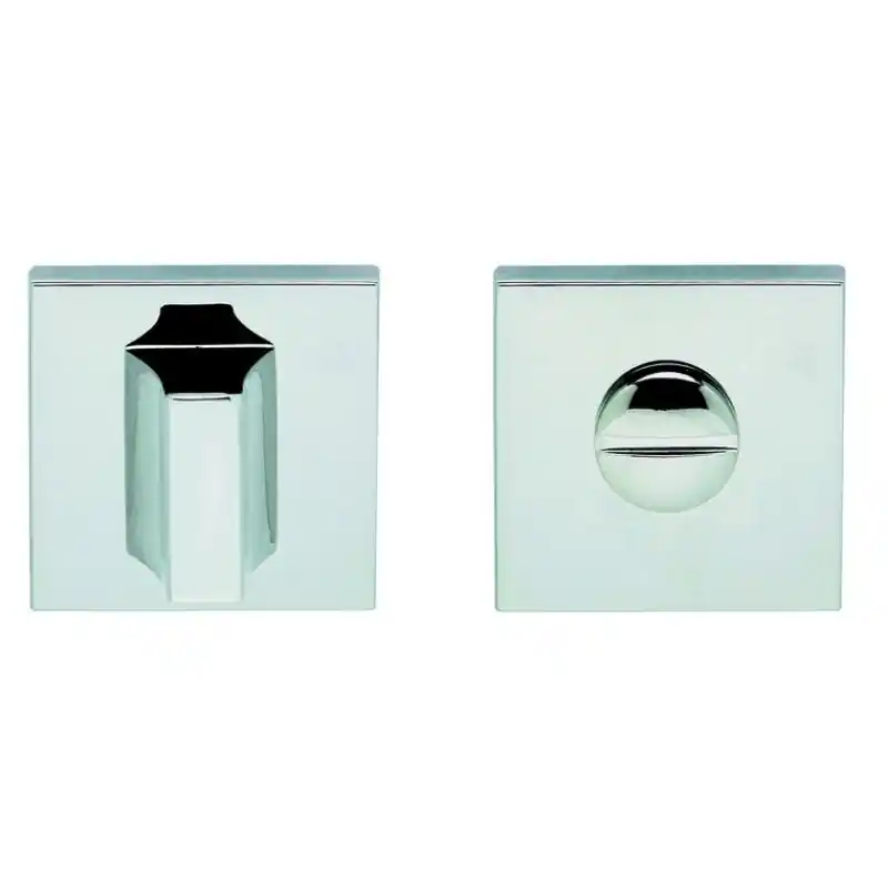 Luxuria Toiletgarnituur vierkant recht, glans chroom, 50x50x6/7mm Koop Vandaag