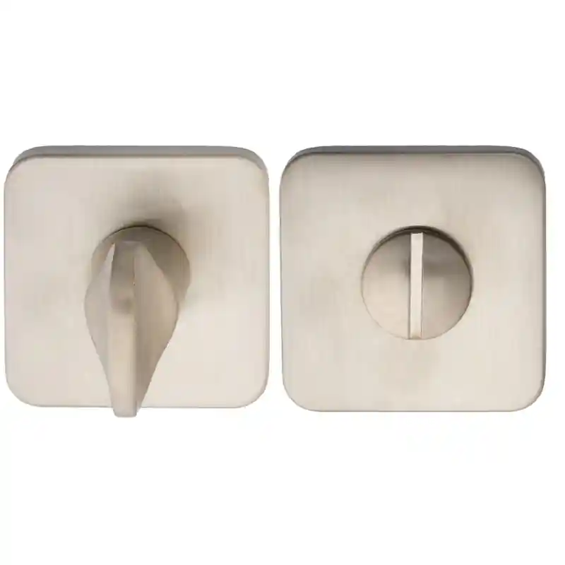 Luxuria Toiletgarnituur vierkant afgerond, mat nikkel PVD, 50x50x7mm Rechtstreeks Van De Fabrikant
