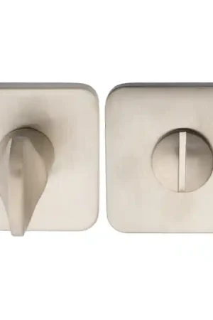 Flitsaanbieding Luxuria Toiletgarnituur vierkant afgerond, mat nikkel PVD, 50x50x6mm
