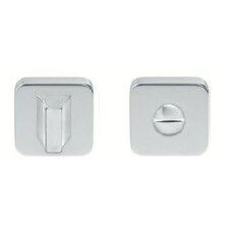 Luxuria Toiletgarnituur vierkant afgerond, mat chroom, 50x50x6/7mm Seizoensaanbieding