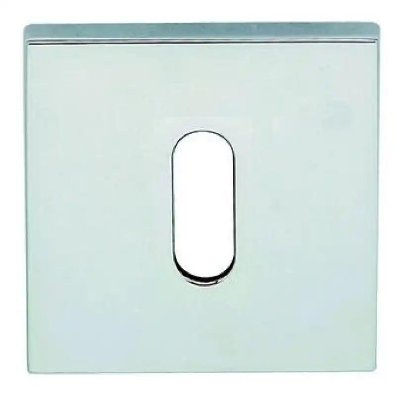 Luxuria Sleutelrozet vierkant recht, glans chroom, 50x50x8mm Premium