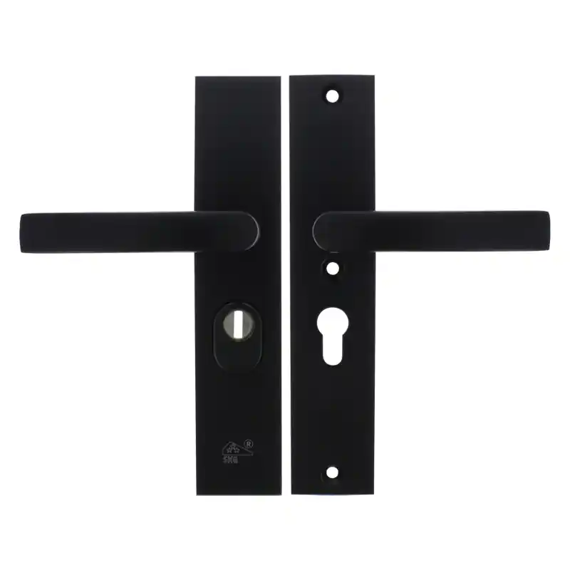 Starx deurkruk op langschild SKG*** met kerntrekbeveiliging 245x50mm PC55 zwart Hete Deal
