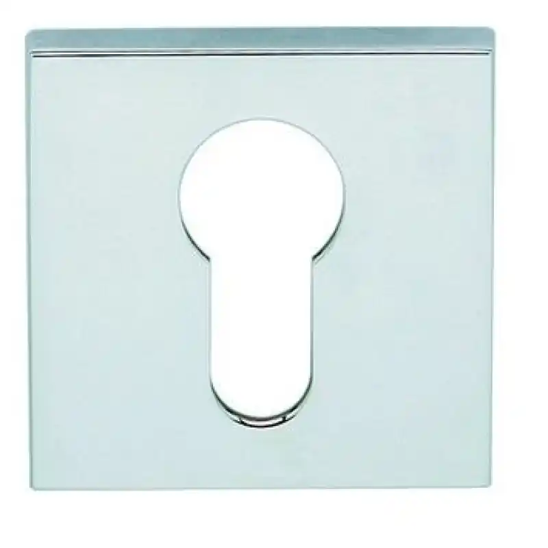 Luxuria Cilinderrozet vierkant recht, glans chroom, 50x50x8mm Goedkoop