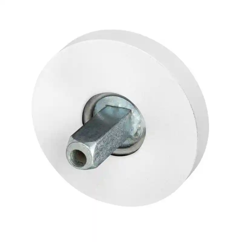 Shop Nu GPF8100.40.400 rozet 50x8mm wit met vastgelaste knopvastzetter