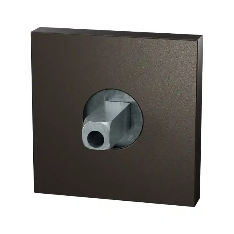 GPF1102.A1.0400 rozet 50x8mm Dark blend met vastgelaste knopvastzetter Weekendaanbieding