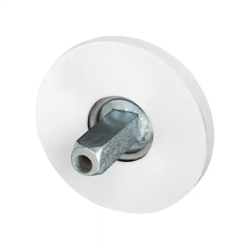 Finale Uitverkoop GPF8100.45.400 rozet 50x6mm wit met vastgelaste knopvastzetter