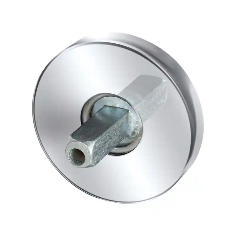 Beperkte Voorraad GPF1100.40.400 rozet 50x8mm RVS gepolijst met vastgelaste knopvastzetter