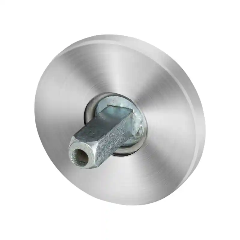 GPF1100.05.400 rozet 50x6mm RVS geborsteld met vastgelaste knopvastzetter Betrouwbaar