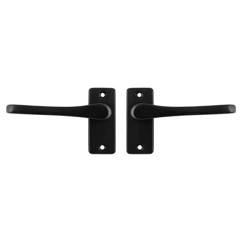 Starx Vlinder deurkruk op rechthoekige rozet 90x41mm zwart Shop Nu
