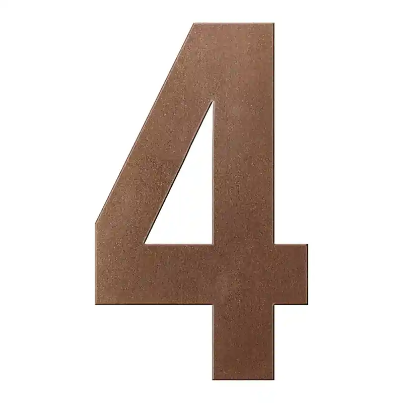 Lage Kosten Bronze blend huisnummer 4 XXL, 400 mm