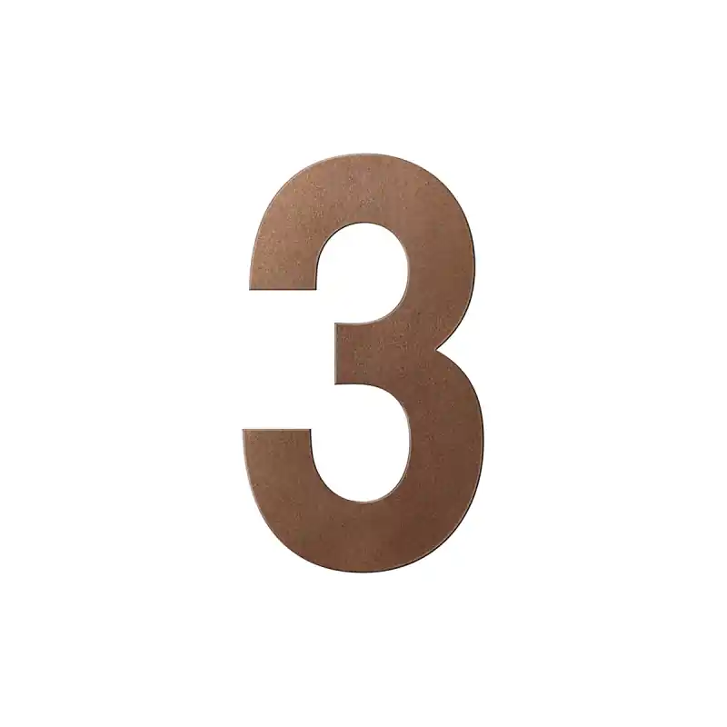 Koop Online Bronze blend huisnummer 3 XL, 250 mm