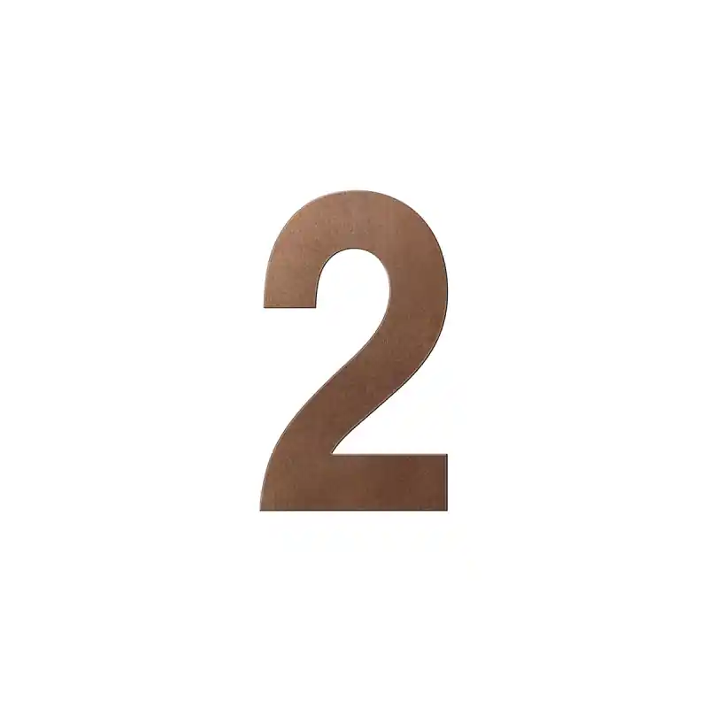 Koopje Bronze blend huisnummer 2 L, 200 mm