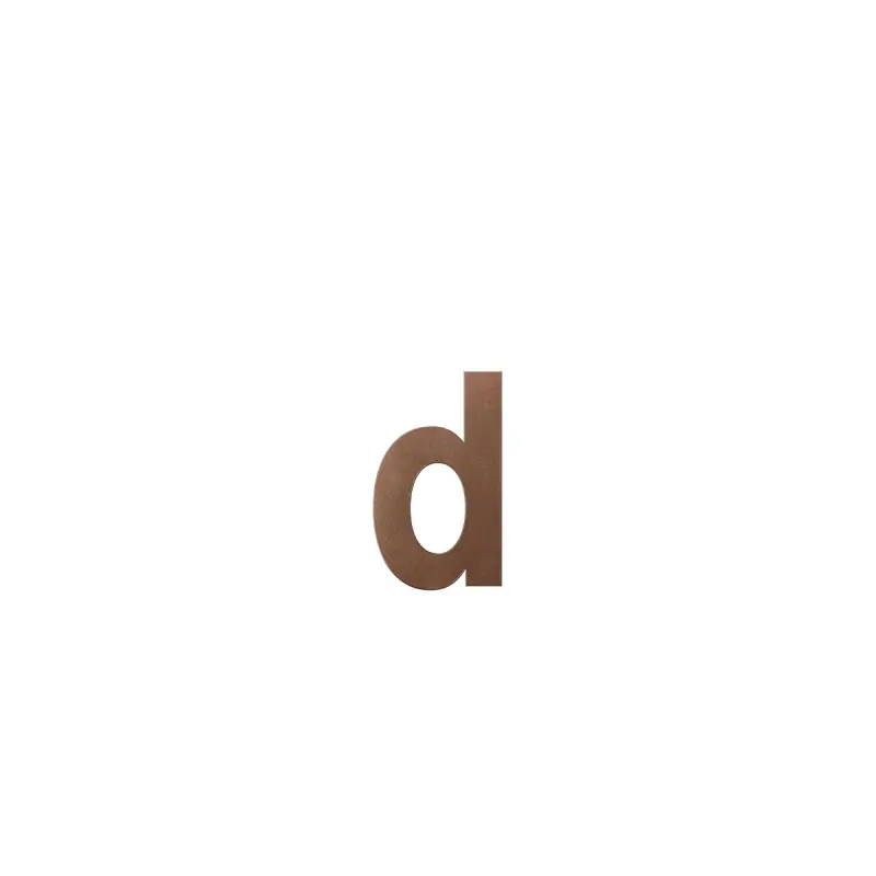 Huisnummer toevoeging letter ‘d‘ Bronze blend, 156 mm Koop Online