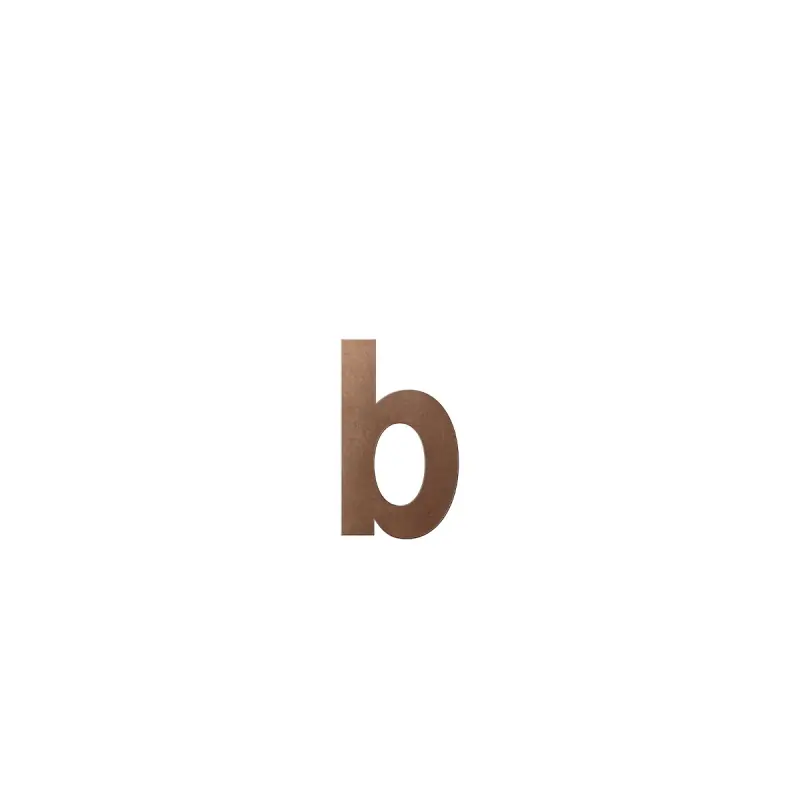 Must-Have Huisnummer toevoeging letter ‘b‘ Bronze blend, 156 mm