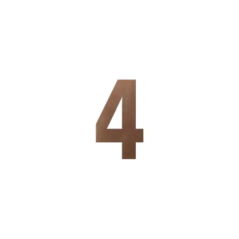 Direct Verzonden Bronze blend huisnummer 4, 150 mm