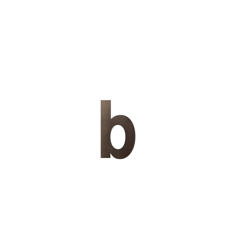 Populair Huisnummer toevoeging letter ‘b‘ Dark blend, 156 mm