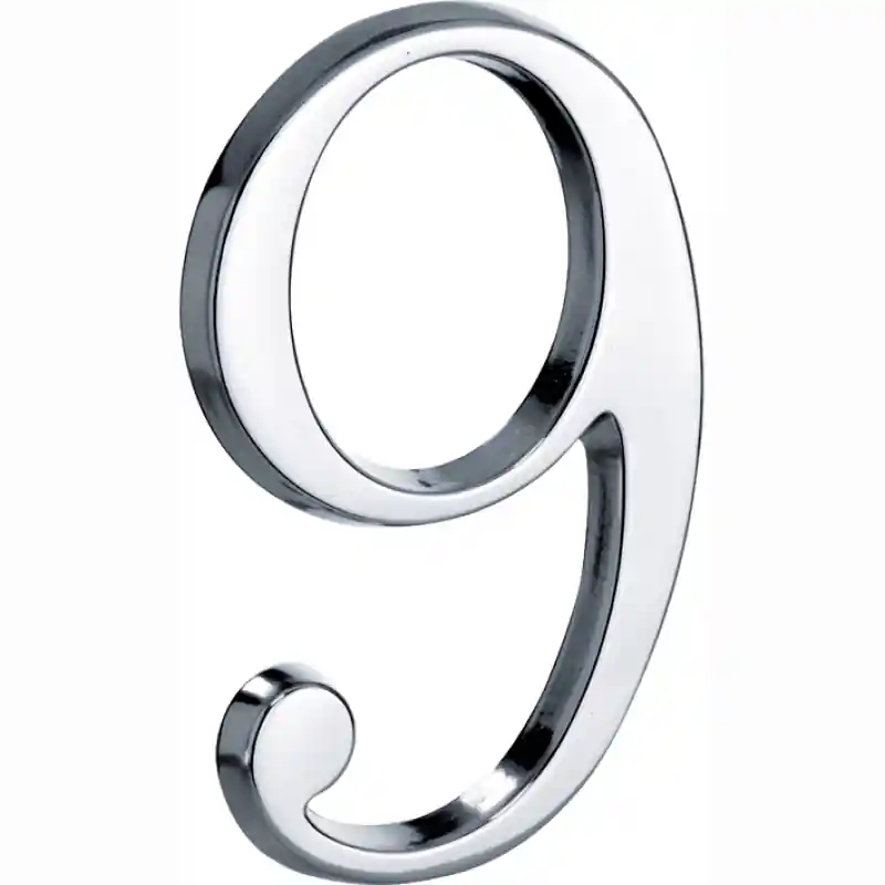 Dagaanbieding Mi Satori Huisnummer Roman 120mm-9 glans chroom