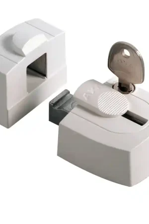 3015-10-98/G AXA oplegslot wit kunststof Beperkte Voorraad
