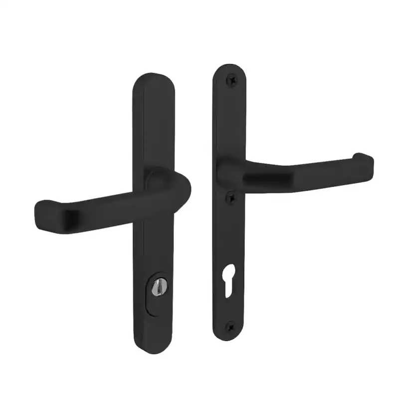 Intersteel veiligheidsbeslag smal kruk/kruk ovaal PC92 SKG*** met kerntrek zwart Speciale Aanbieding