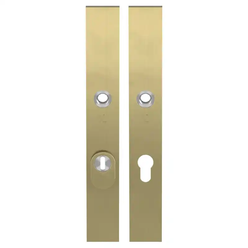 GPF9338.P4 veiligheidsschilden met kerntrekbeveiliging PVD mat messing Bestseller
