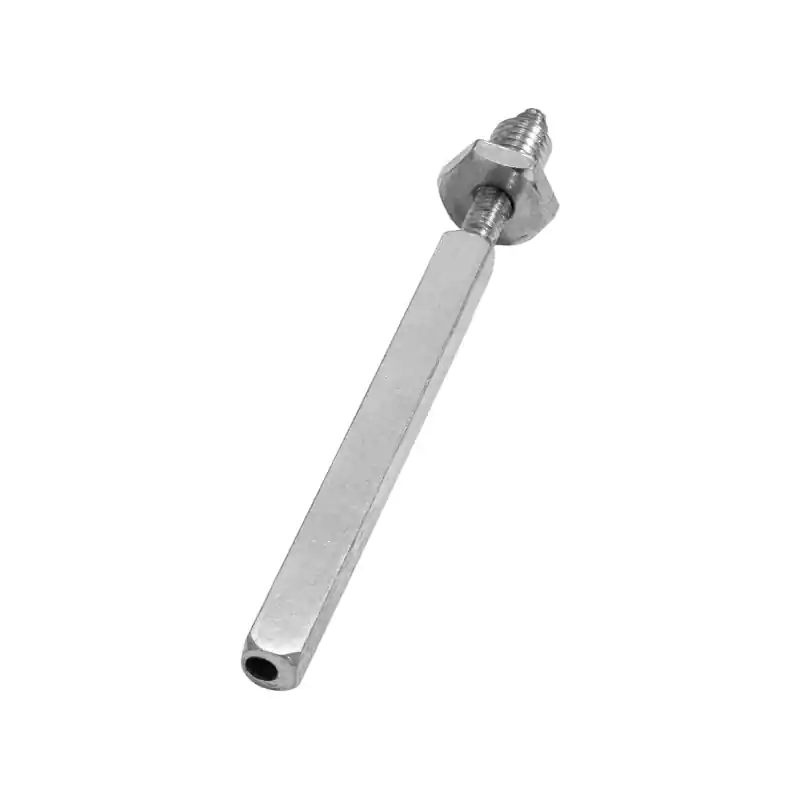Wisselstift excentrisch vast/draaibaar M10x35 mm / 8x8x100 mm t.b.v. deurdikte 56 mm Gecertificeerd