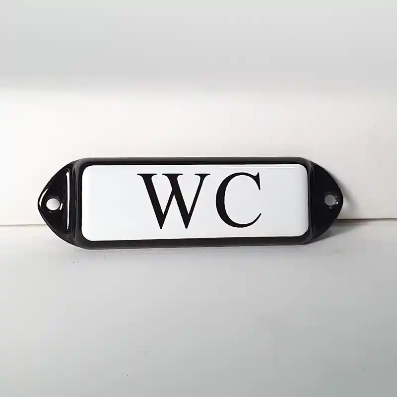 ‘WC‘ toilet bordje emaille model oor Goedkoop