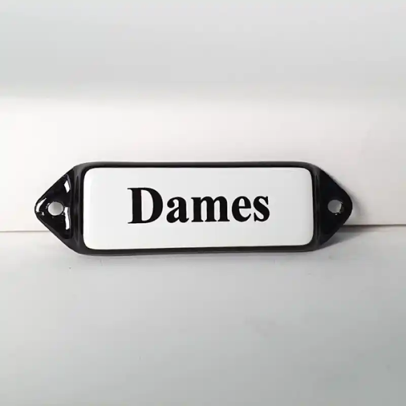 ‘Damestoilet‘ toilet bordje emaille model oor Seizoensaanbieding